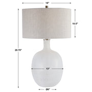 Uttermost Whiteout Mottled Glass Table Lamp