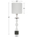 Uttermost Inverse White Marble Table Lamp