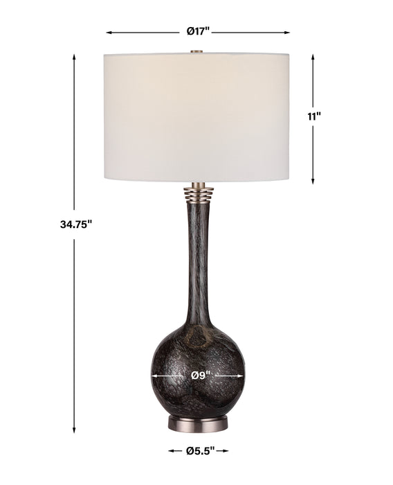 Uttermost Cosmos Charcoal Glass Buffet Lamp