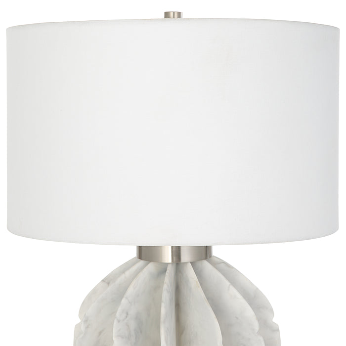 Uttermost Repetition White Marble Table Lamp