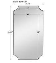 Uttermost Lennox Black Scalloped Corner Mirror