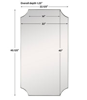 Uttermost Lennox Brass Scalloped Corner Mirror