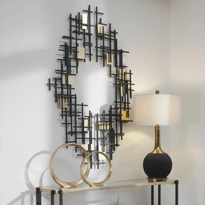 Uttermost Reflection Metal Grid Wall Decor