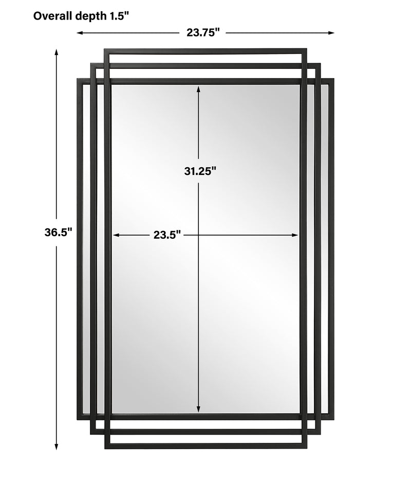 Uttermost Amherst Black Iron Mirror