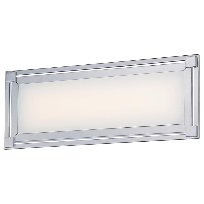 George Kovacs P1162-077-L Framed Chrome LED Bathroom Vanity Light
