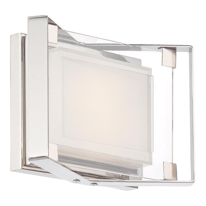 George Kovacs P1181-613-L Crystal Clear Polished Nickel LED Bathroom Vanity Light