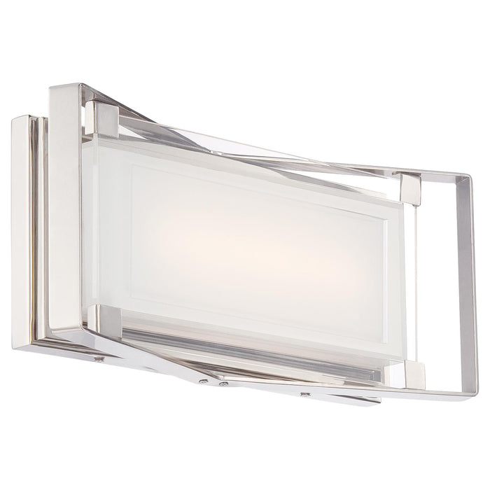 George Kovacs P1182-613-L Crystal Clear Polished Nickel LED Bathroom Vanity Light