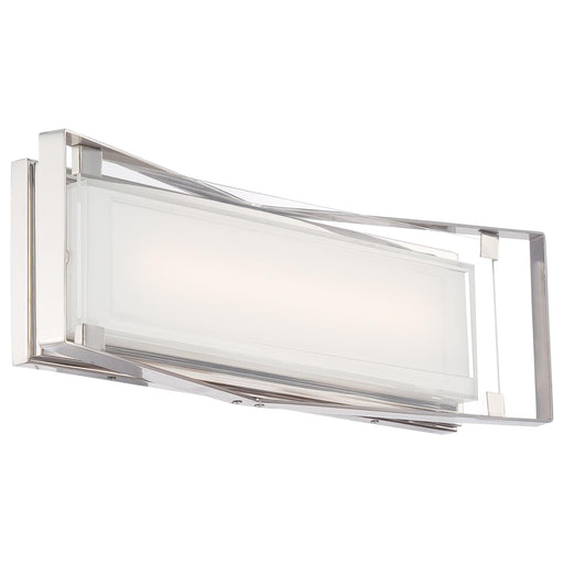 George Kovacs P1183-613-L Crystal Clear Polished Nickel LED Bathroom Vanity Light
