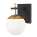 George Kovacs P1350-618 Alluria Weathered Black w/ Autumn Gold Bathroom Vanity Light