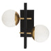 George Kovacs P1351-618 Alluria Weathered Black w/ Autumn Gold Bathroom Vanity Light Sconce