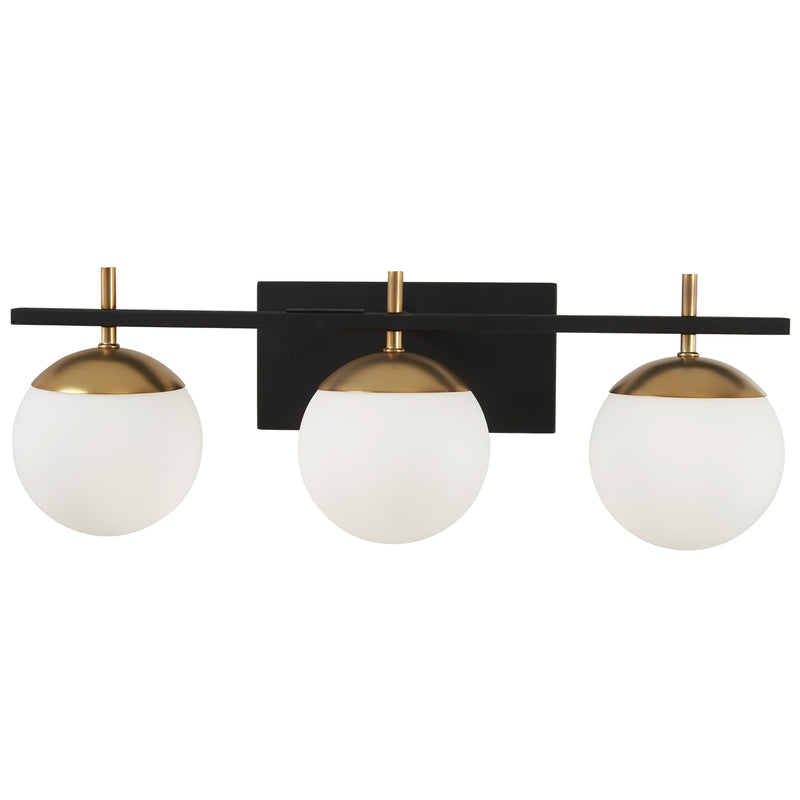 George Kovacs P1353-618 Alluria Weathered Black w/ Autumn Gold Bathroom Vanity Light
