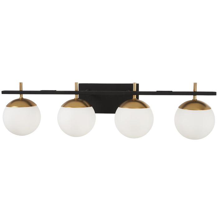 George Kovacs P1354-618 Alluria Weathered Black w/ Autumn Gold Bathroom Vanity Light