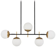 George Kovacs P1355-618 Alluria Weathered Black w/ Autumn Gold Island Light