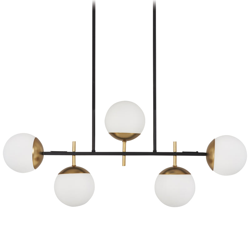 George Kovacs P1355-618 Alluria Weathered Black w/ Autumn Gold Island Light