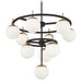 George Kovacs P1358-618 Alluria Weathered Black w/ Autumn Gold Chandelier