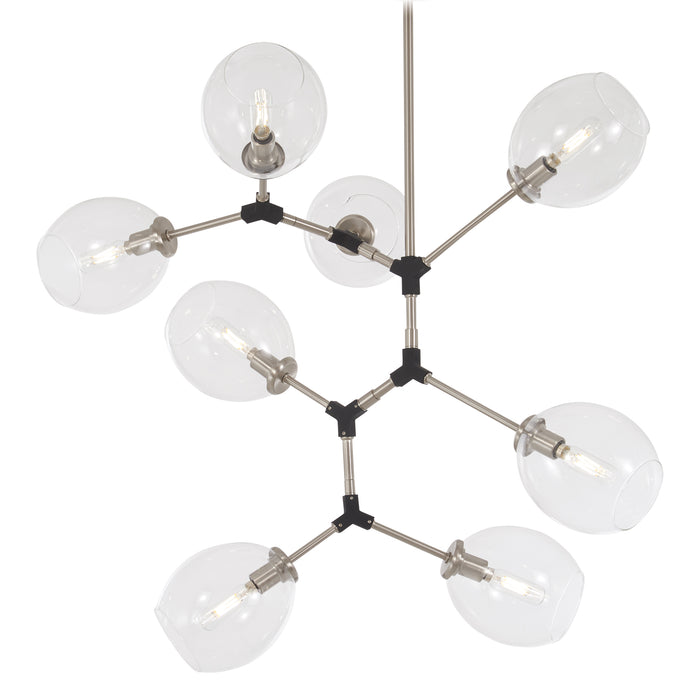 George Kovacs P1365-619 Nexpo Brushed Nickel w/ Black Accents Pendant Light