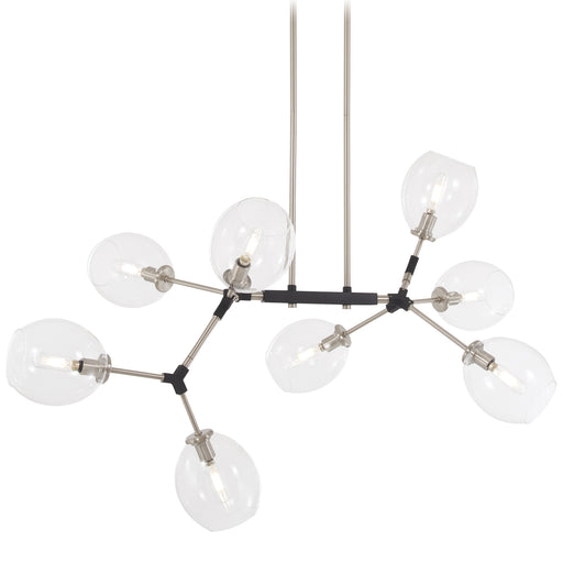 George Kovacs P1368-619 Nexpo Brushed Nickel w/ Black Accents Chandelier