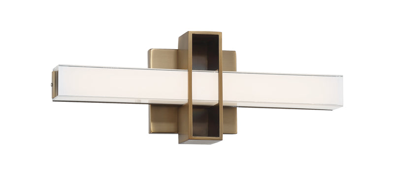 George Kovacs Major 1 Light LED Bath Light  finished in Aged Brass (Bath light 16 in W  x  6 in  H)