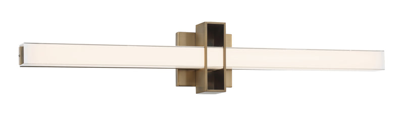George Kovacs Major 1 Light LED Light Bath with an Aged Brass Finish (Bath light 24  in W x  6  in  H)