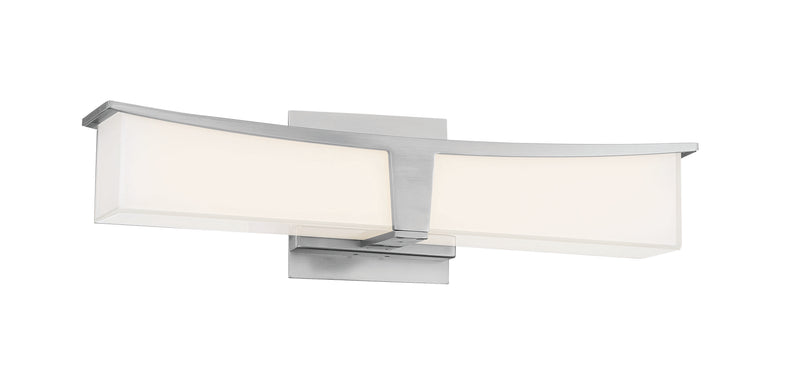 George Kovacs Plane 1 Light LED Bath Light with a Brushed Nickel Finish (Bath light  18  in W x  5  in  H)