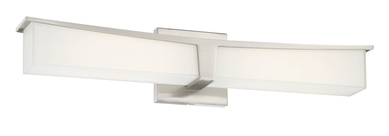 George Kovacs Plane 1 Light LED Light Bath with a Brushed Nickel Finish (Bath light 24  in W x  5 in  H) - ALCOVE LIGHTING