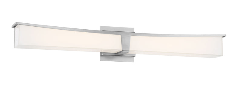 George Kovacs Plane 1 Light LED Light Bath finished in Brushed Nickel (Bath light 30  in W x  5 in  H)