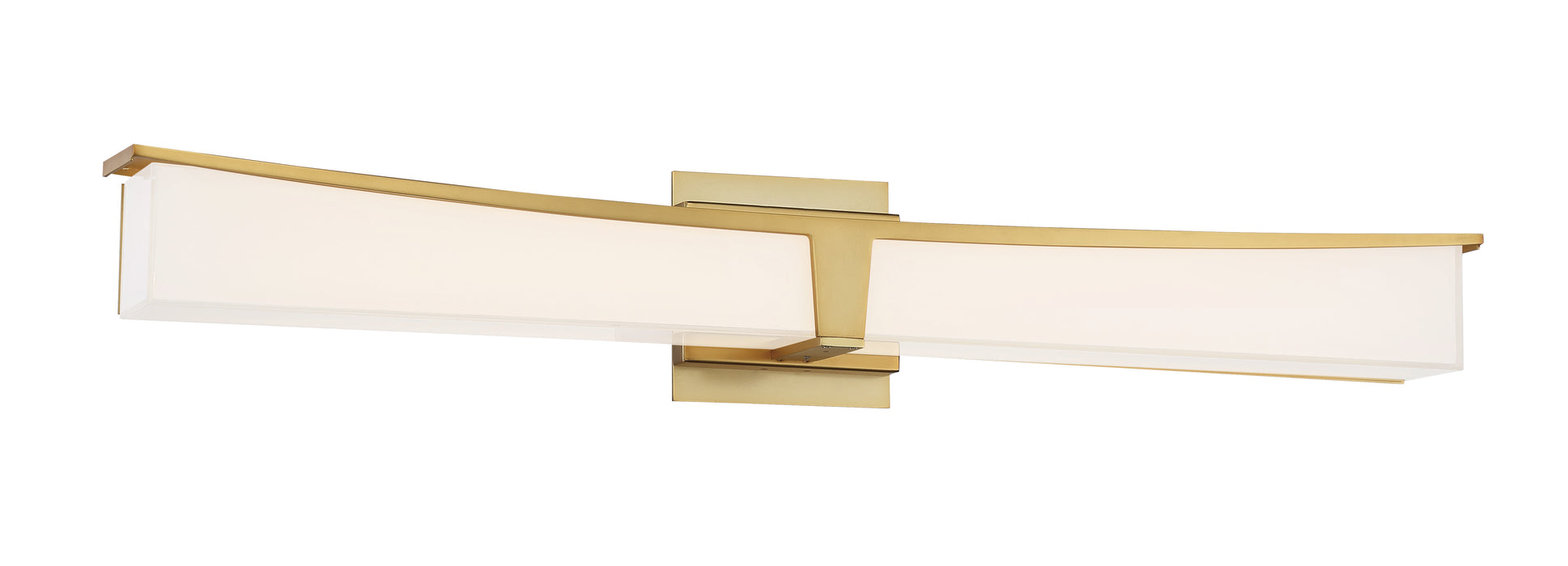 George Kovacs Plane 1 Light LED Bath Light finished with Brushed Nickel (Bath light 30  in W x  5 in  H)