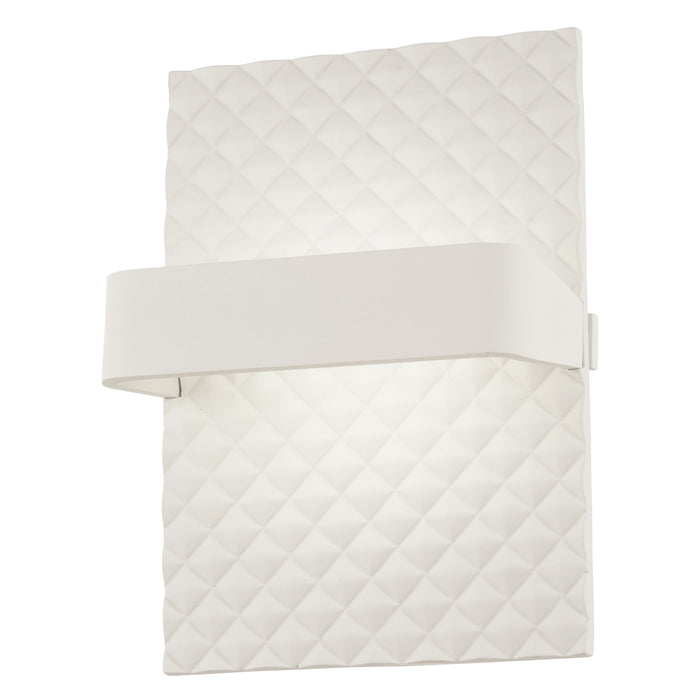George Kovacs P1774-044B-L Quilted Matte White LED Wall Light Sconce