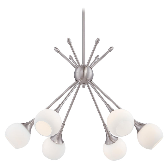 George Kovacs P1806-084 Pontil Brushed Nickel Chandelier