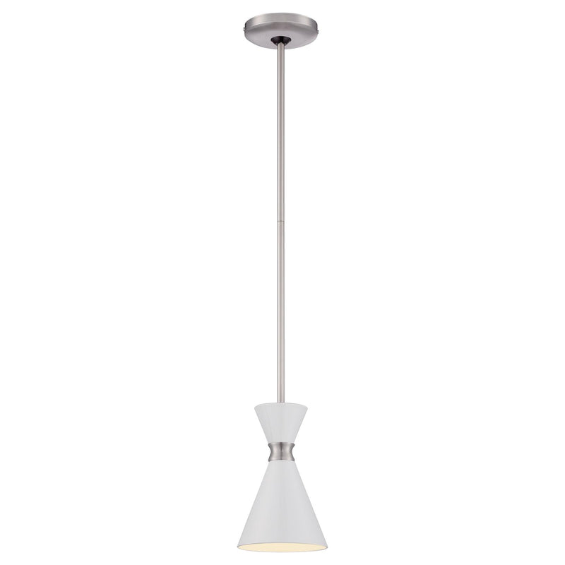 George Kovacs P1821-44F Conic Glitter Gloss White Mini Pendant