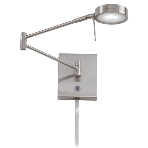 George Kovacs P4308-084 George's Reading Room Brushed Nickel LED Swing Arm Wall Lamp
