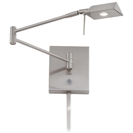 George Kovacs P4318-084 George's Reading Room Brushed Nickel LED Swing Arm Wall Lamp