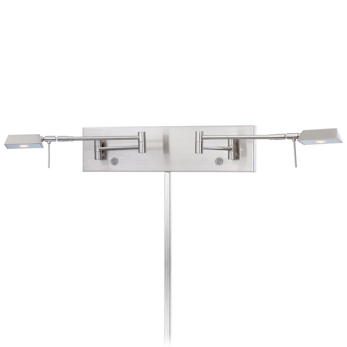 George Kovacs P4319-084 George's Reading Room Brushed Nickel LED Swing Arm Wall Lamp