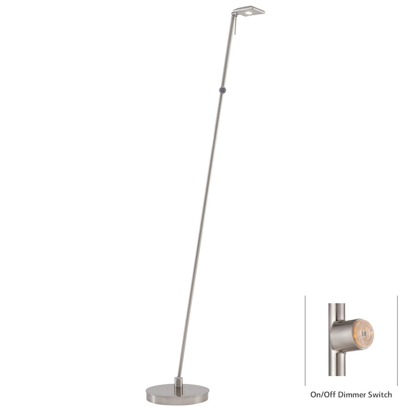 George Kovacs P4324-084 George's Reading Room Brushed Nickel LED Floor Lamp
