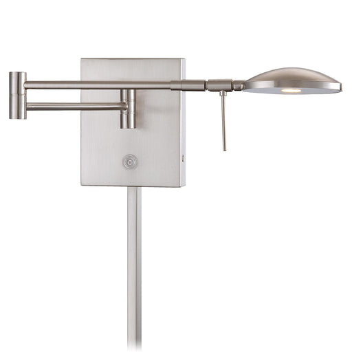 George Kovacs P4338-084 George's Reading Room Brushed Nickel LED Swing Arm Wall Lamp