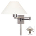 George Kovacs P4358-1-603 Boring Matte Brushed Nickel Swing Arm Wall Lamp