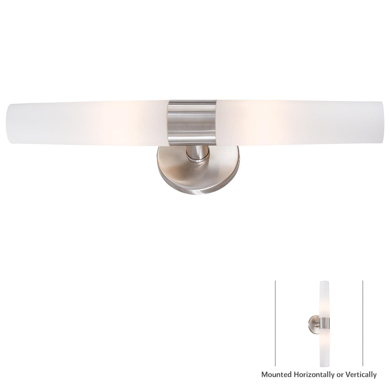 George Kovacs P5042-144 Saber Brushed Stainless Steel Bathroom Vanity Light