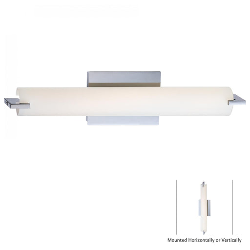 George Kovacs P5044-077-L Tube Chrome LED Bathroom Vanity Light