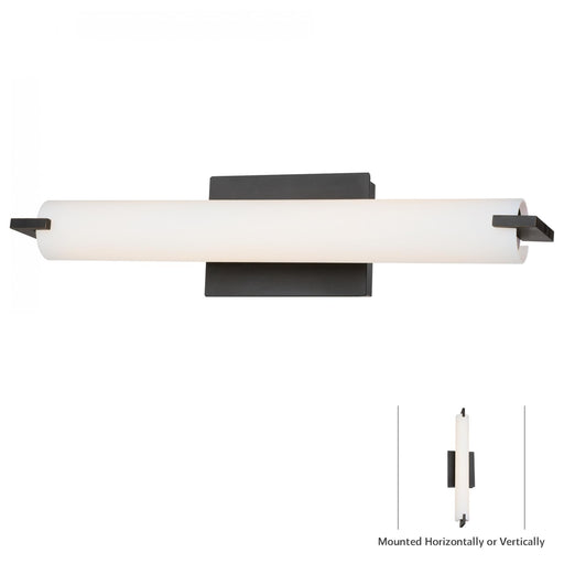 George Kovacs P5044-37B-L Tube Dark Restoration Bronze LED Bathroom Vanity Light