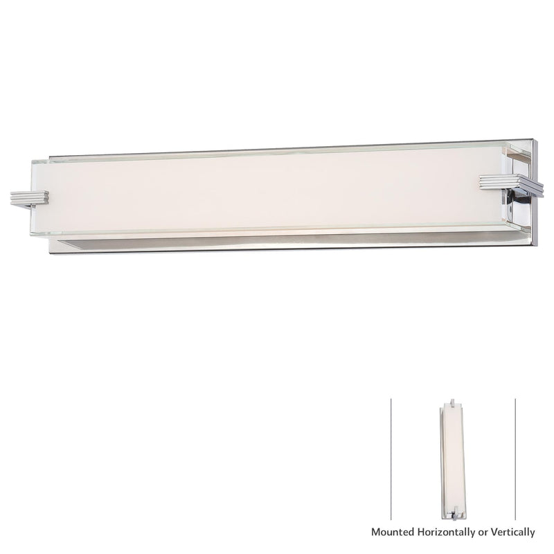 George Kovacs P5216-077-L Cubism Chrome LED Bathroom Vanity Light
