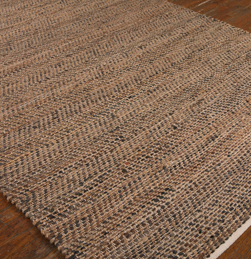 Uttermost 71001-5 Tobais 5 X 8 Rescued Leather & Hemp Rug