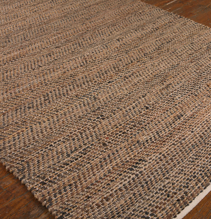 Uttermost 71001-8 Tobais 8 X 10 Rescued Leather & Hemp Rug