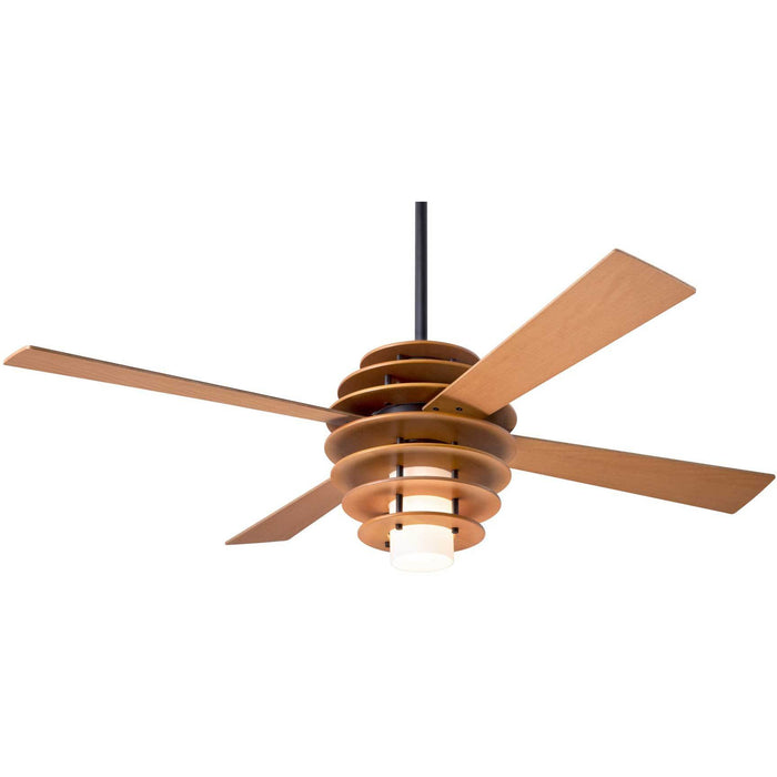 Modern Fan Company Stella LED 52 in. Maple/Dark Bronze Ceiling Fan with Maple Blades and Remote Control