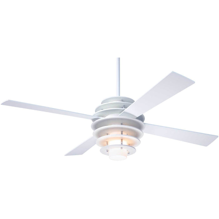 Modern Fan Company Stella White 52" Ceiling Fan with LED Light and Wall Control