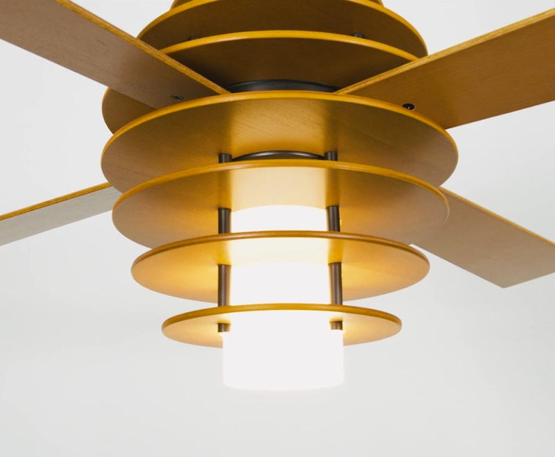 Modern Fan Company Stella LED 52 in. Maple/Dark Bronze Ceiling Fan with Maple Blades and Wall Control - ALCOVE LIGHTING