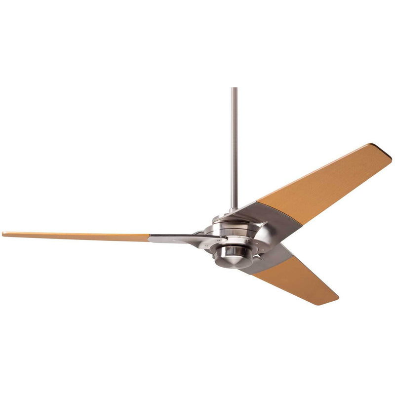 Modern Fan Company Torsion Bright Nickel 52" Ceiling Fan with Maple Blades - ALCOVE LIGHTING