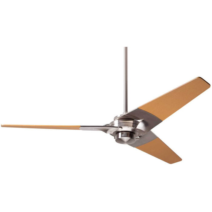 Modern Fan Company Torsion Bright Nickel 52" Ceiling Fan with Maple Blades