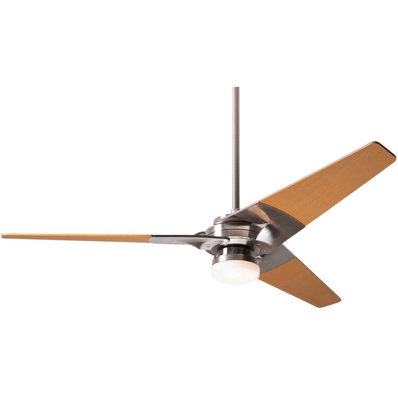 Modern Fan Company Torsion Bright Nickel 52" Ceiling Fan with Maple Blades - ALCOVE LIGHTING