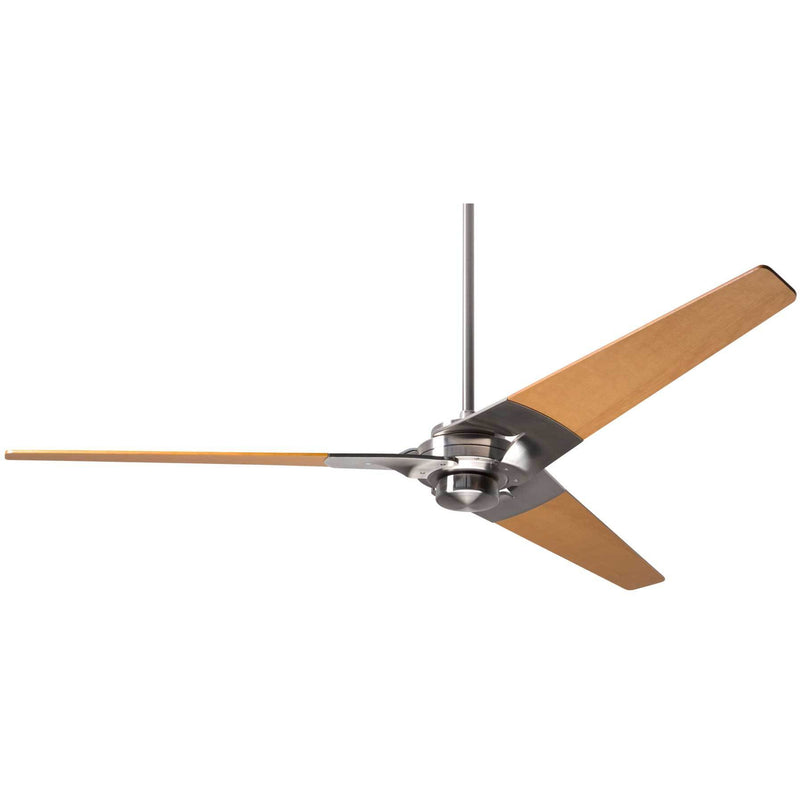 Modern Fan Company Torsion Bright Nickel 62" Ceiling Fan with Maples Blades - ALCOVE LIGHTING