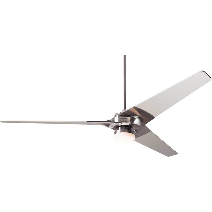 Modern Fan Company Torsion Bright Nickel 62" Ceiling Fan with LED Light